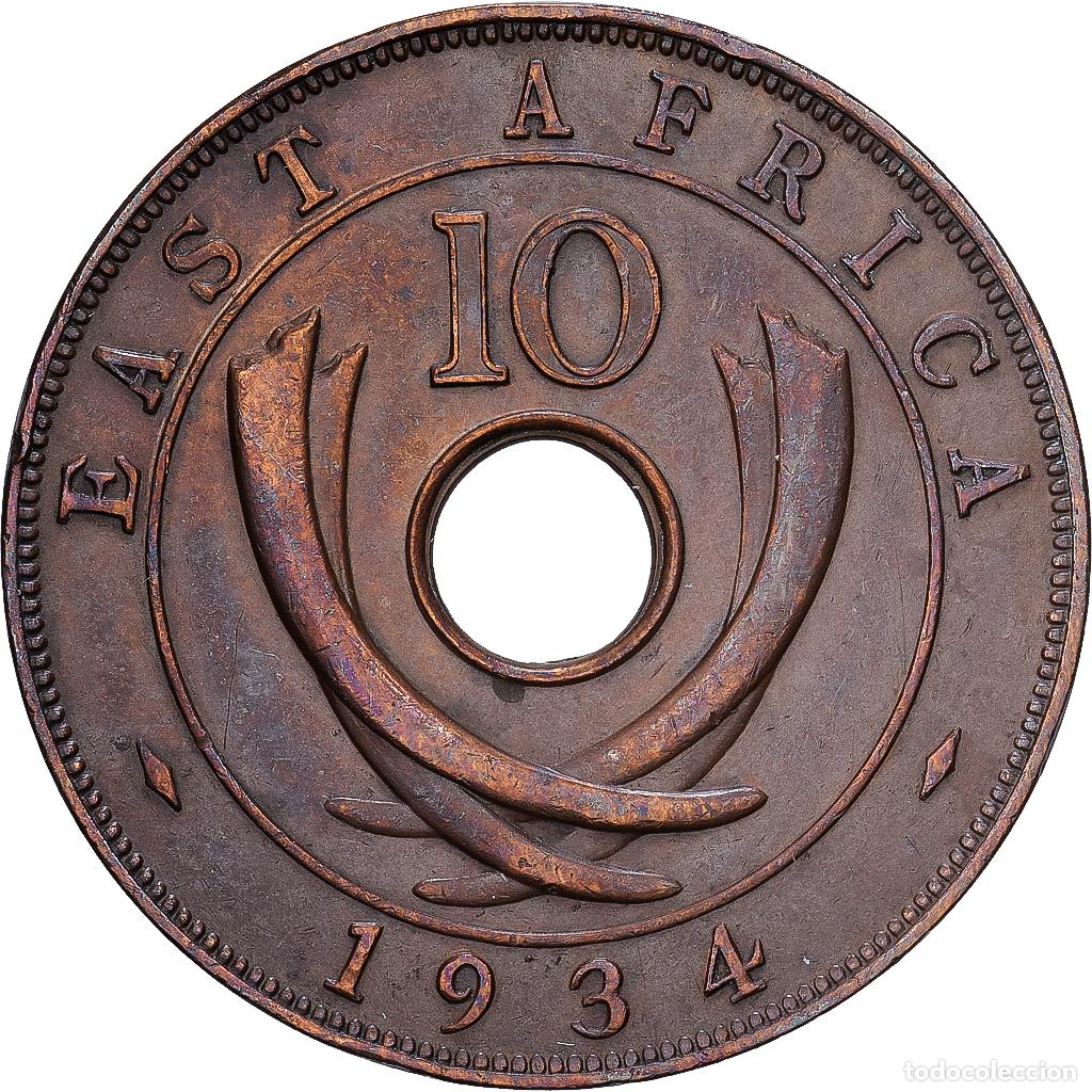 Monedas antiguas de &Aacute;frica: [#1224427] ESTE DE &Aacute;FRICA, George V, 10 Cents, 1934, Bronce, MBC+, KM:19
