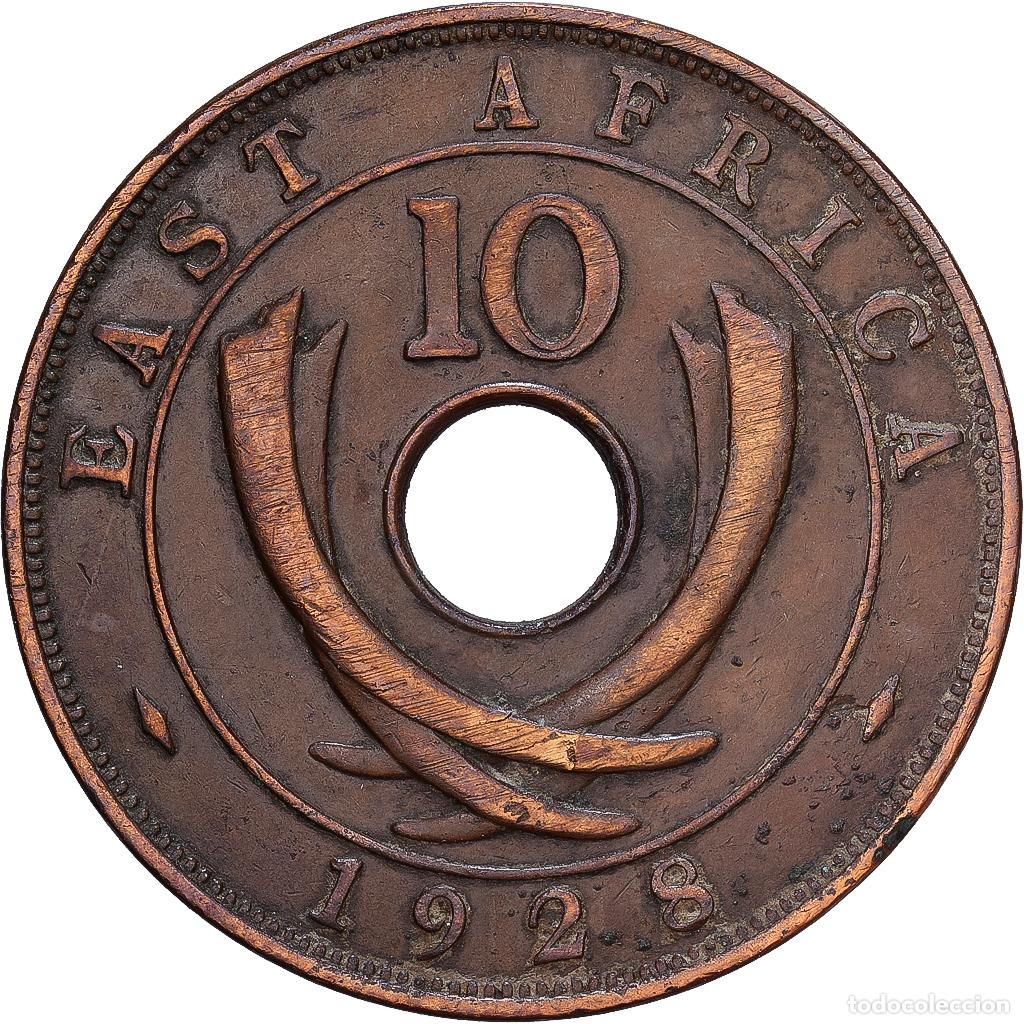 Monedas antiguas de &Aacute;frica: [#1224428] ESTE DE &Aacute;FRICA, George V, 10 Cents, 1928, Bronce, MBC, KM:19