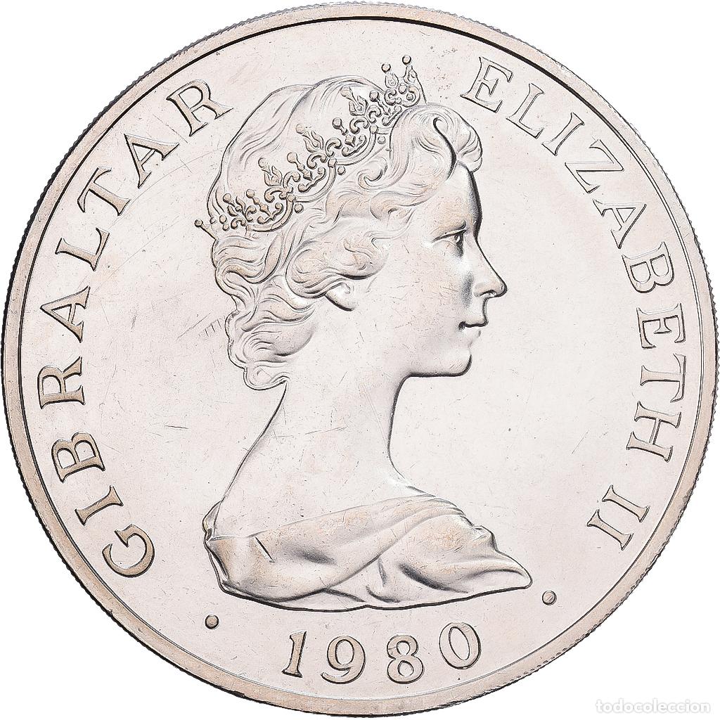 Monedas antiguas de &Aacute;frica: [#1224478] Gibraltar, Elizabeth II, Crown, 1980, British Royal Mint, Cobre - n&iacute;quel, EBC