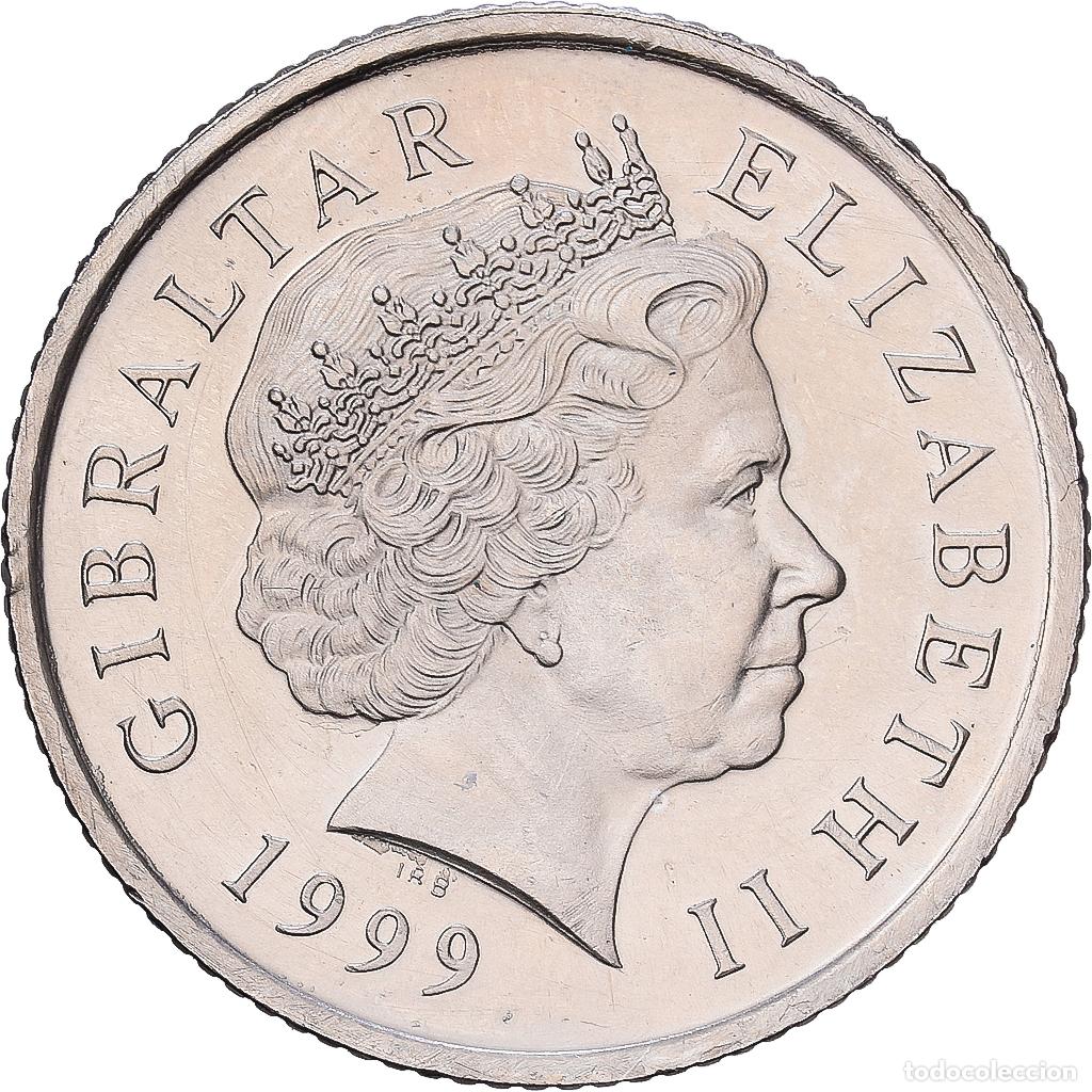 Monedas antiguas de &Aacute;frica: [#1224482] Gibraltar, Elizabeth II, 10 Pence, 1999, Cobre - n&iacute;quel, SC, KM:776