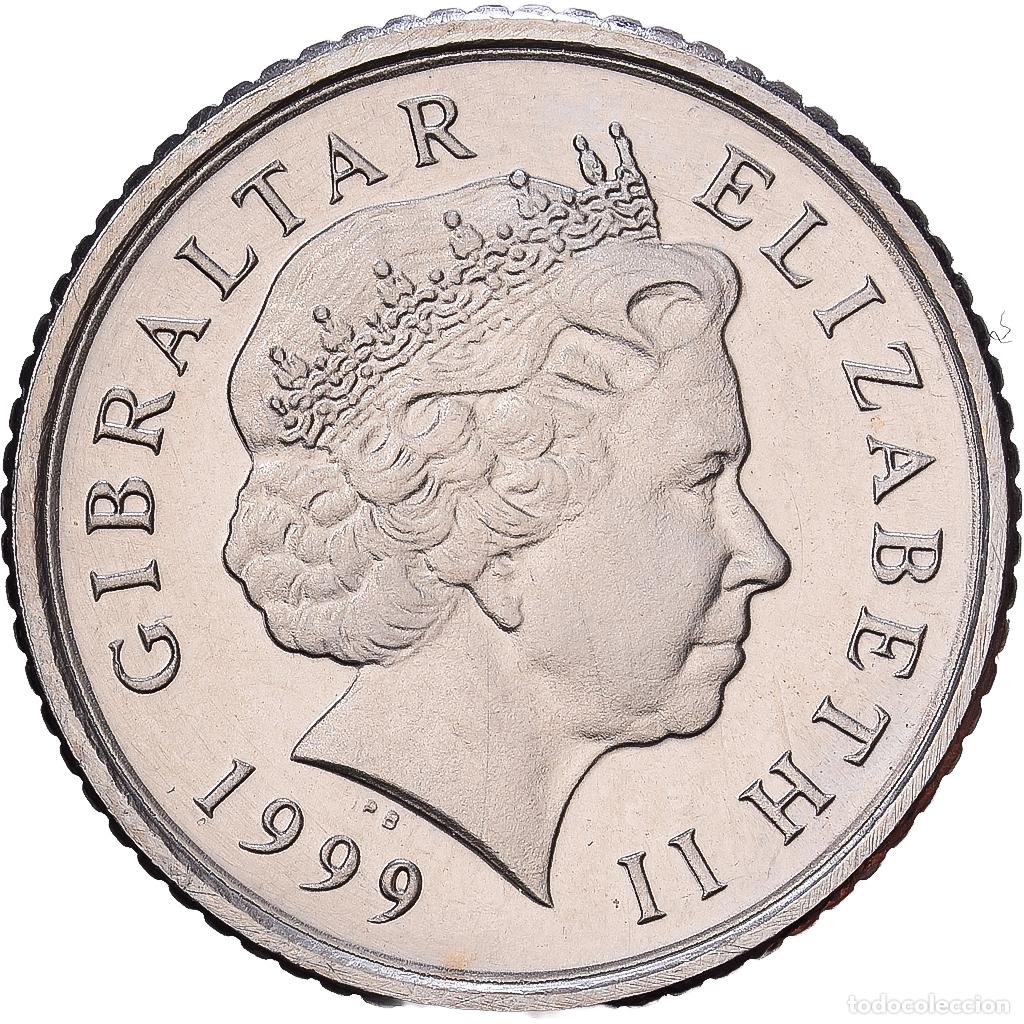 Monedas antiguas de &Aacute;frica: [#1224483] Gibraltar, Elizabeth II, 5 Pence, 1999, Cobre - n&iacute;quel, EBC+, KM:775