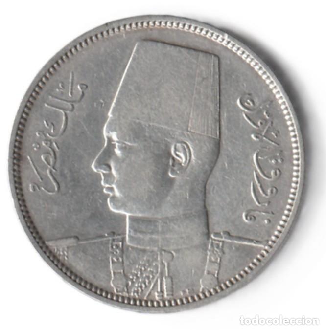 Monedas antiguas de &Aacute;frica: Egipto 5 piastras 1939 Plata KM# 366