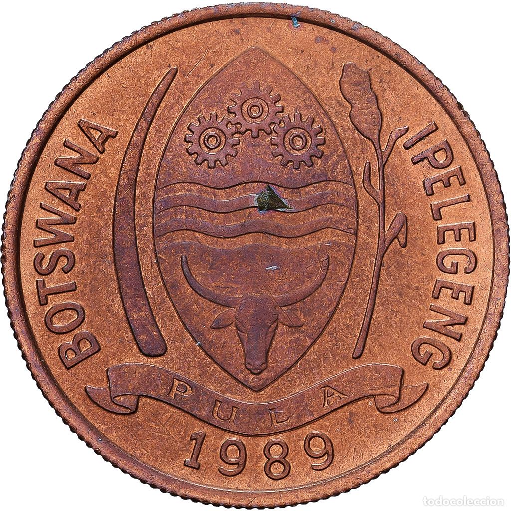 Monedas antiguas de &Aacute;frica: [#1224676] Botsuana, 5 Thebe, 1989, British Royal Mint, Bronce, MBC+, KM:4