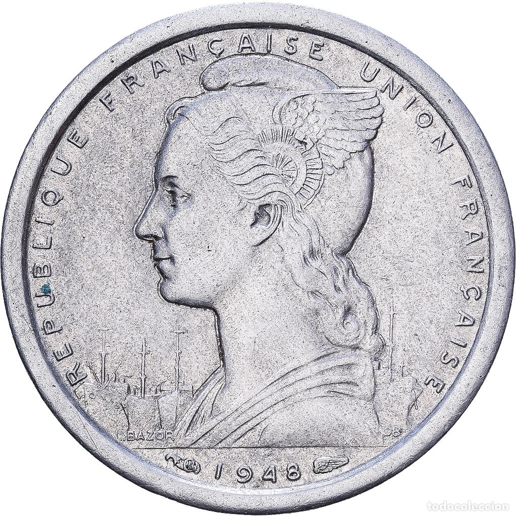 Monedas antiguas de &Aacute;frica: [#1224691] Estados africanos ecuatoriales, Franc, 1948, Paris, Aluminio, MBC, KM:6