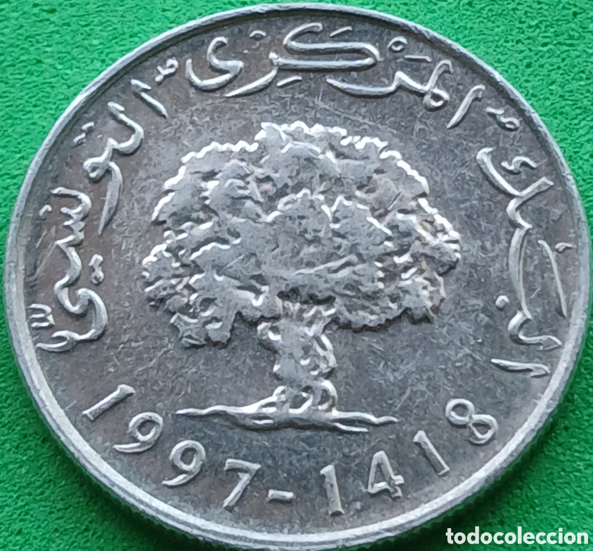 Monedas antiguas de &Aacute;frica: T&uacute;nez 5 millimes 1997 km#348