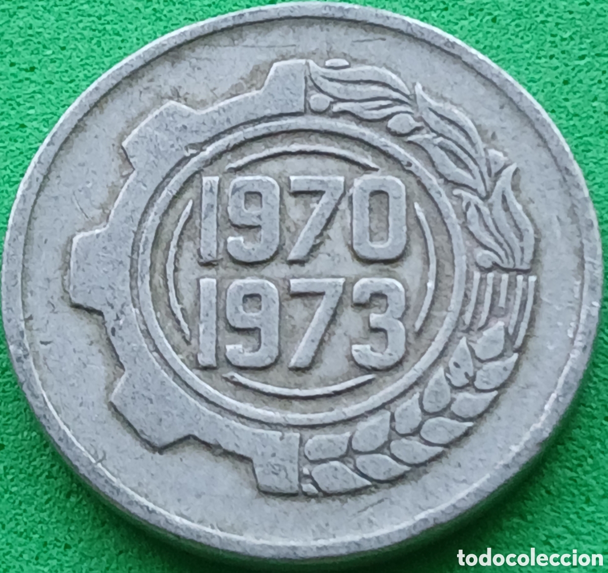 Monedas antiguas de &Aacute;frica: Argelia 5 c&eacute;ntimos 1970 km#101 FAO/ 22 mil&iacute;metros de di&aacute;metro