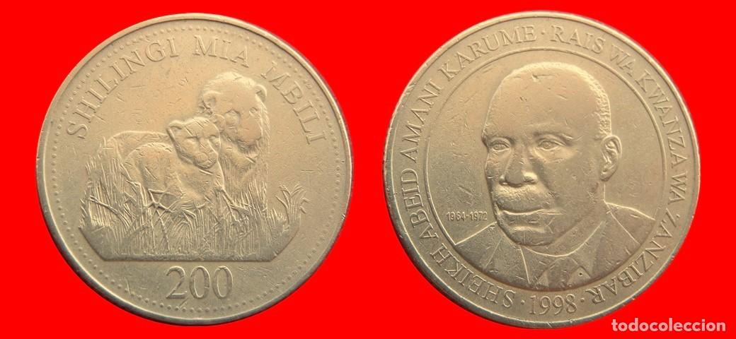 Monedas antiguas de &Aacute;frica: 200 CHELINES SHILINGI 1998 ZANZIBAR-153440