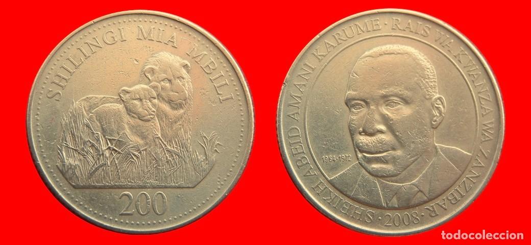 Monedas antiguas de &Aacute;frica: 200 CHELINES SHILINGI 2008 ZANZIBAR-153441
