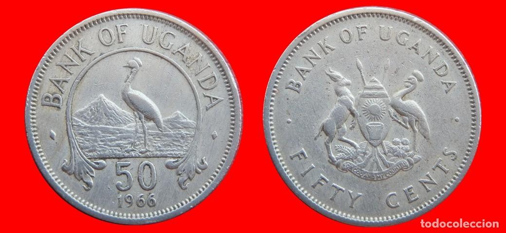 Monedas antiguas de &Aacute;frica: 50 CENTIMOS 1966 UGANDA-153444