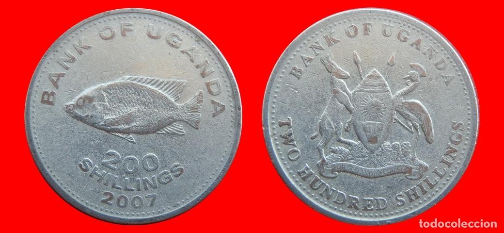 Monedas antiguas de &Aacute;frica: 200 CHELINES SHILLINGS 2007 UGANDA-153449