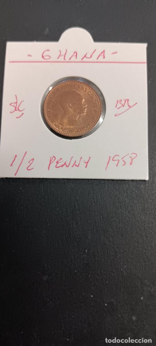 Monedas antiguas de &Aacute;frica: GHANA 1/2 PENNY 1958 S/C KM=1(BRONCE)