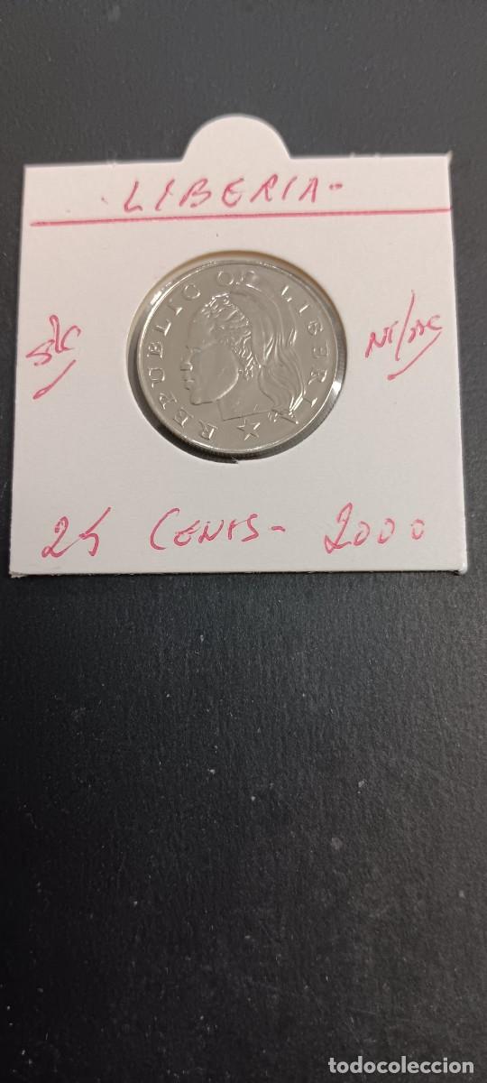Monedas antiguas de &Aacute;frica: LIBERIA 25 CENTIMOS 2000 S/C KM=16b (NIQUEL-ACERO)