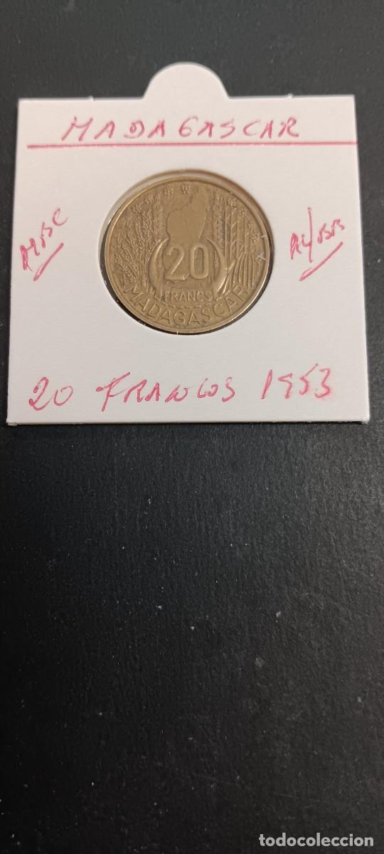 Monedas antiguas de &Aacute;frica: MADAGASCAR 20 FRANCOS 1953 MBC KM=7 (ALUMINIO-BRONCE))