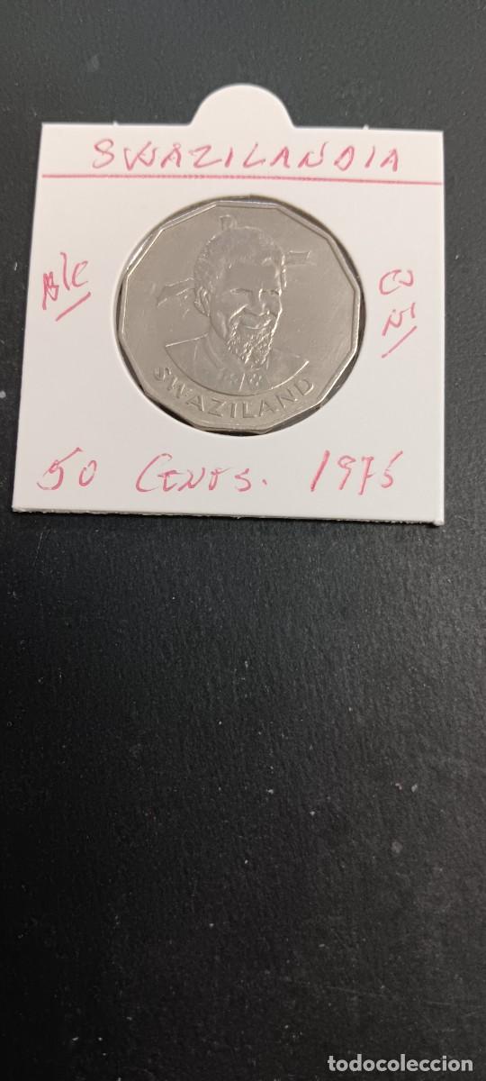 Monedas antiguas de &Aacute;frica: SWAZILANDIA 50 CENTIMOS 1975 BC KM=12 (CUPRONIQUEL)