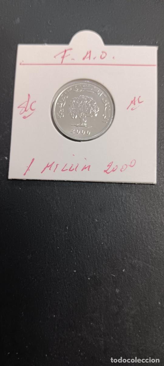 Monedas antiguas de &Aacute;frica: TUNEZ 1 MILLIM 2000 S/C KM=349 (ALUMINIO) F.A.O.