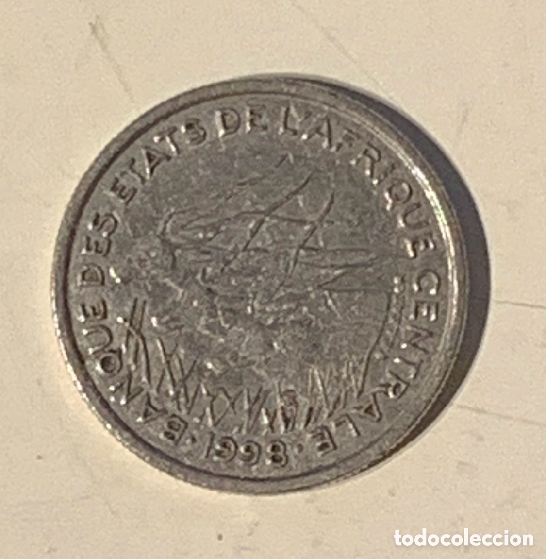 Monedas antiguas de &Aacute;frica: Moneda. Banque des Etats de l&rsquo;Afrique Centrale. GBL BAZOR. 50 Francs. 1998.