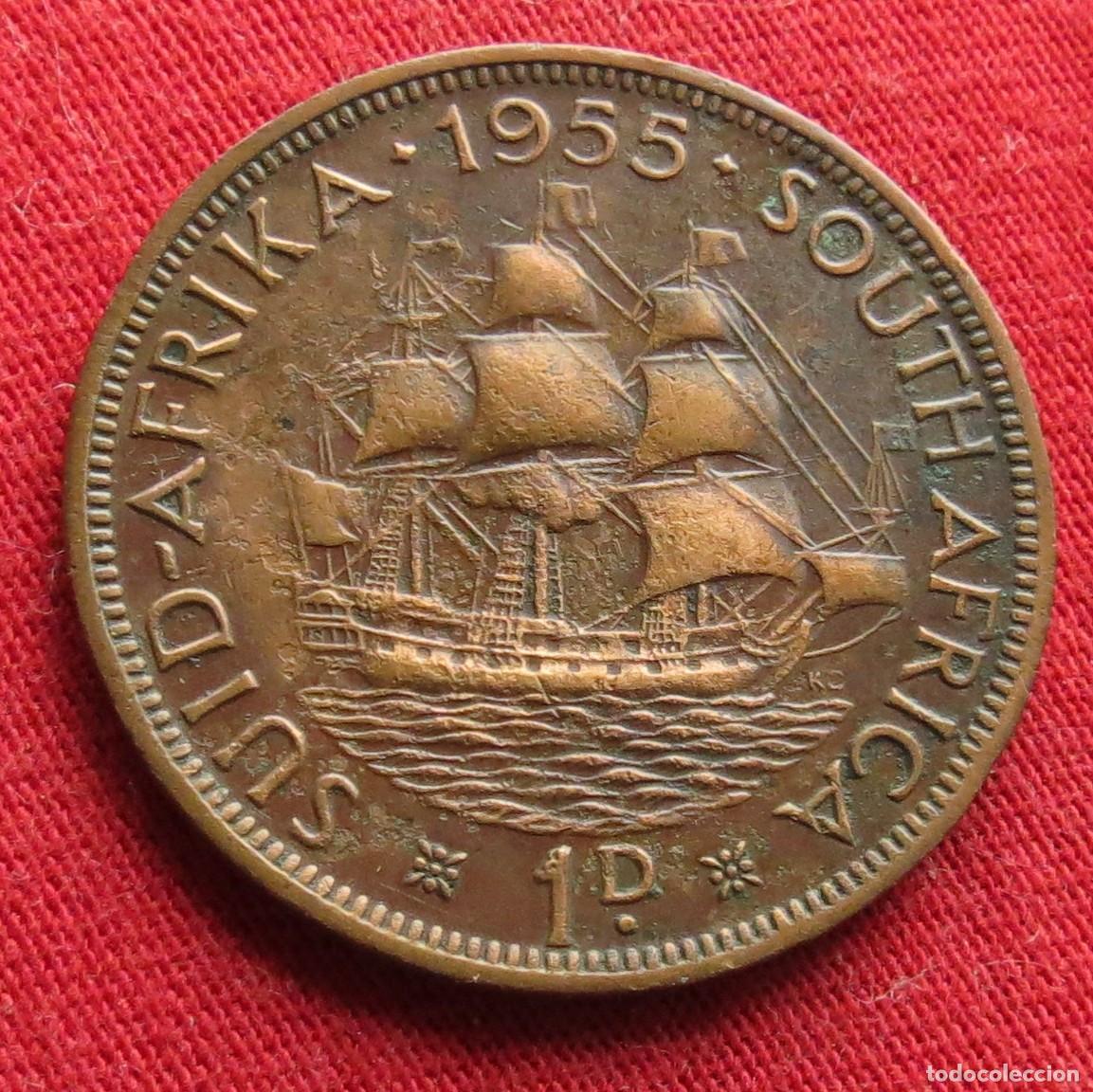 Monedas antiguas de &Aacute;frica: Sud&aacute;frica RSA 1 penny 1955