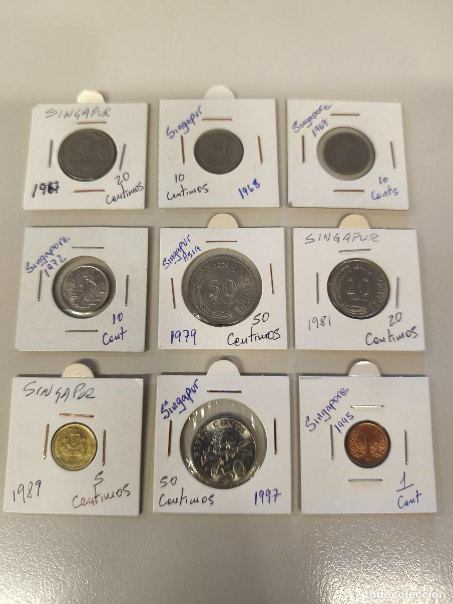 Monedas antiguas de &Aacute;frica: Lote de monedas de Singapur