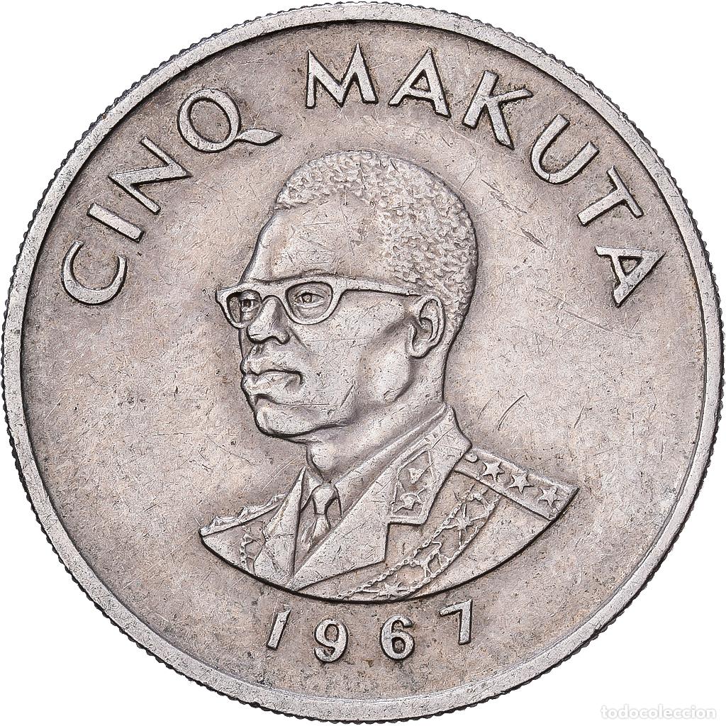 Monedas antiguas de &Aacute;frica: [#1513562] Rep&uacute;blica Democr&aacute;tica de Congo, 5 Makuta, 1967, Cobre - n&iacute;quel, MBC, KM:9