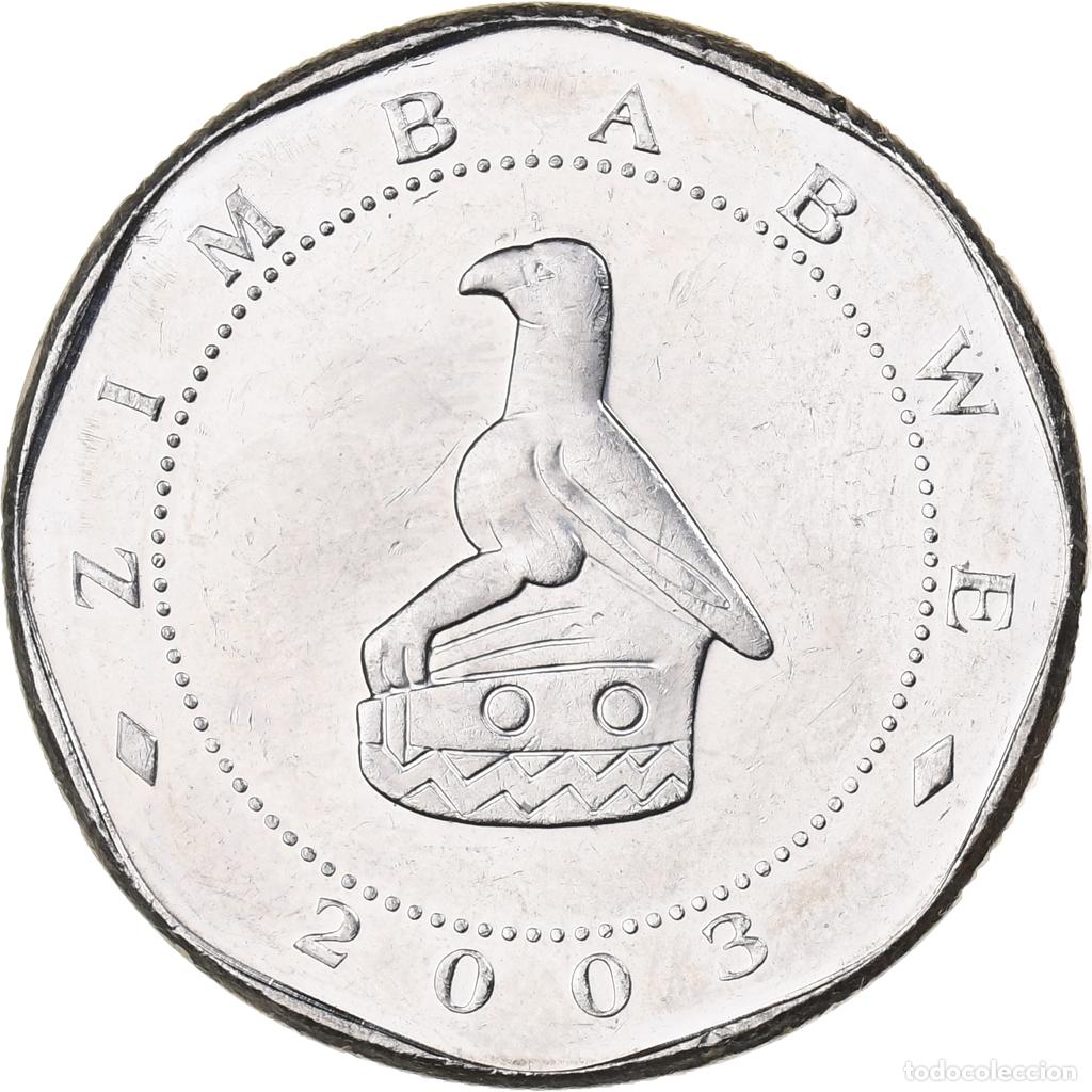 Monedas antiguas de &Aacute;frica: [#225289] Zimbabue, 25 Dollars, 2003, Harare, N&iacute;quel chapado en acero, SC, KM:15