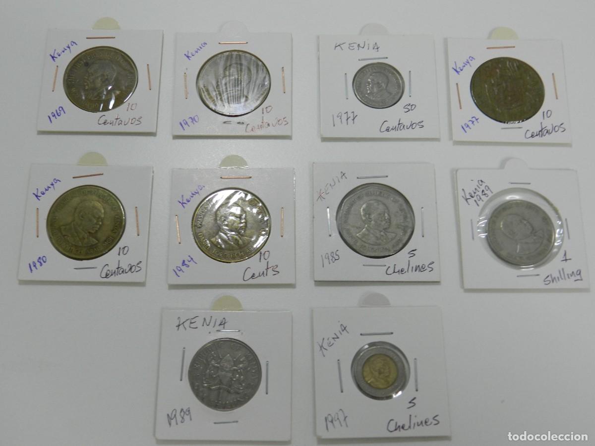 Monedas antiguas de &Aacute;frica: Lote de monedas de Kenia