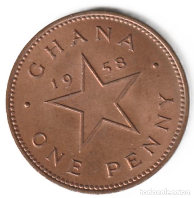 Monedas antiguas de &Aacute;frica: Ghana 1 penny 1958 Bronce, 5.7g, &oslash; 25.5mm KM# 2