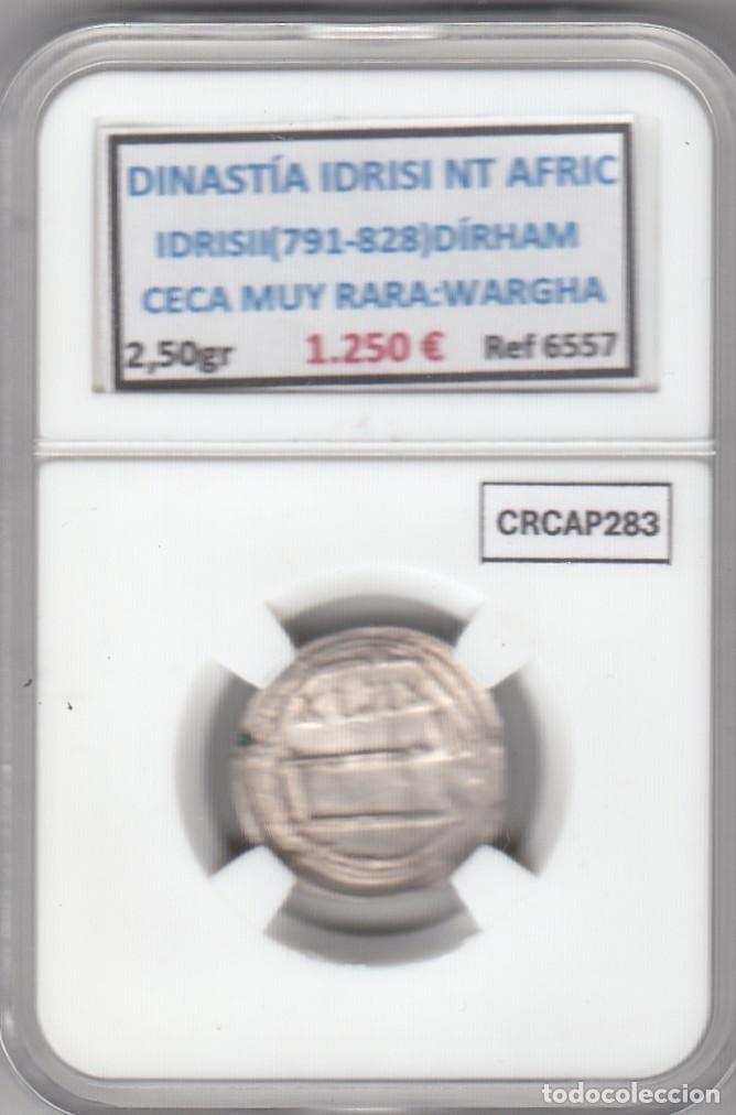 Monedas antiguas de &Aacute;frica: CRCAP284 DINASTIA IDRISI NORTE AFRICA (791-828) DIRHAM CECA WARGHA MUY RARA
