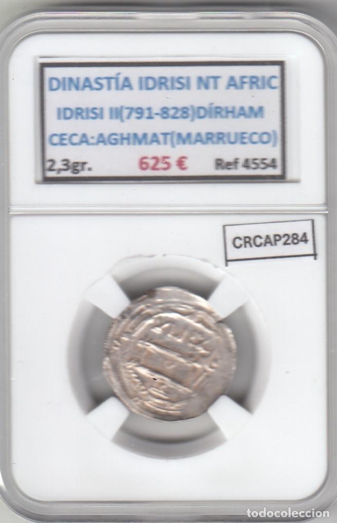 Monedas antiguas de &Aacute;frica: CRCAP284 DINASTIA IDRISI NORTE AFRICA (791-828) DIRHAM CECA AGHMAT MARRUECOS