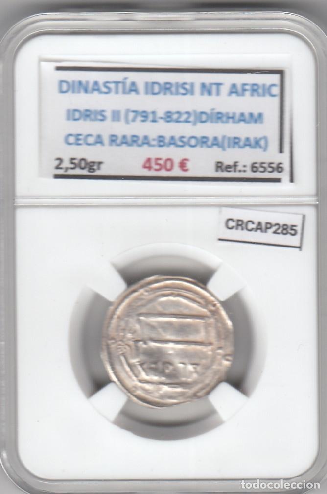 Monedas antiguas de &Aacute;frica: CRCAP285 DINASTIA IDRISI NORTE AFRICA (791-828) DIRHAM CECA BASORA (IRAK)