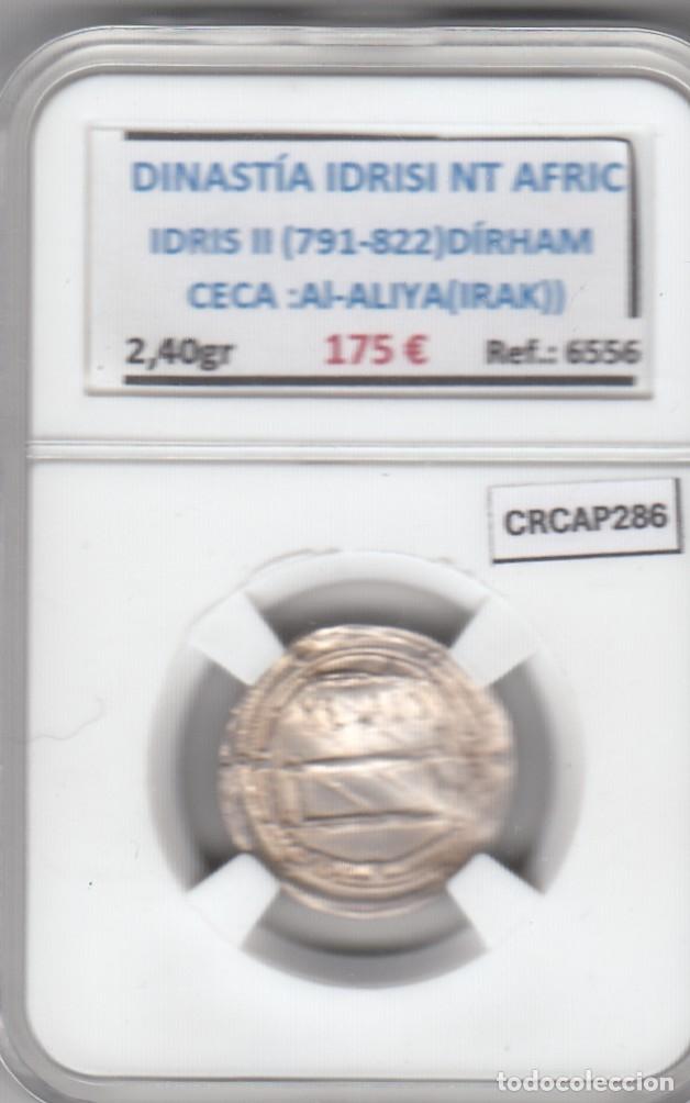 Monedas antiguas de &Aacute;frica: CRCAP286 DINASTIA IDRISI NORTE AFRICA (791-828) DIRHAM CECA AL-ALIYA (IRAK)