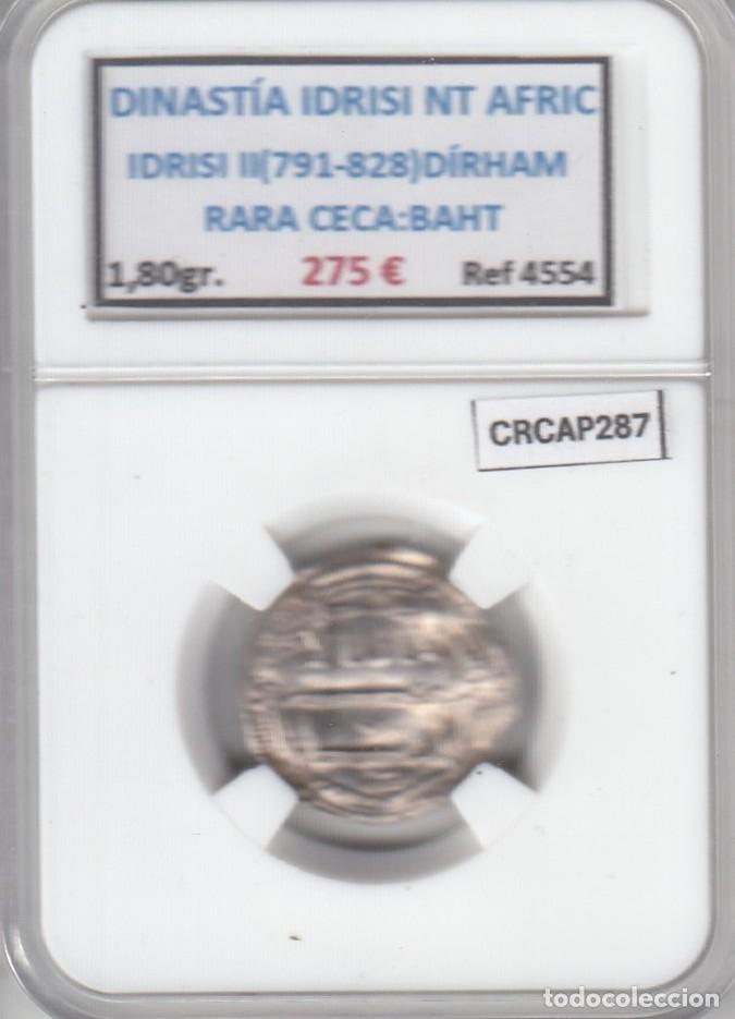 Monedas antiguas de &Aacute;frica: CRCAP287 DINASTIA IDRISI NORTE AFRICA (791-828) DIRHAM CECA BAHT