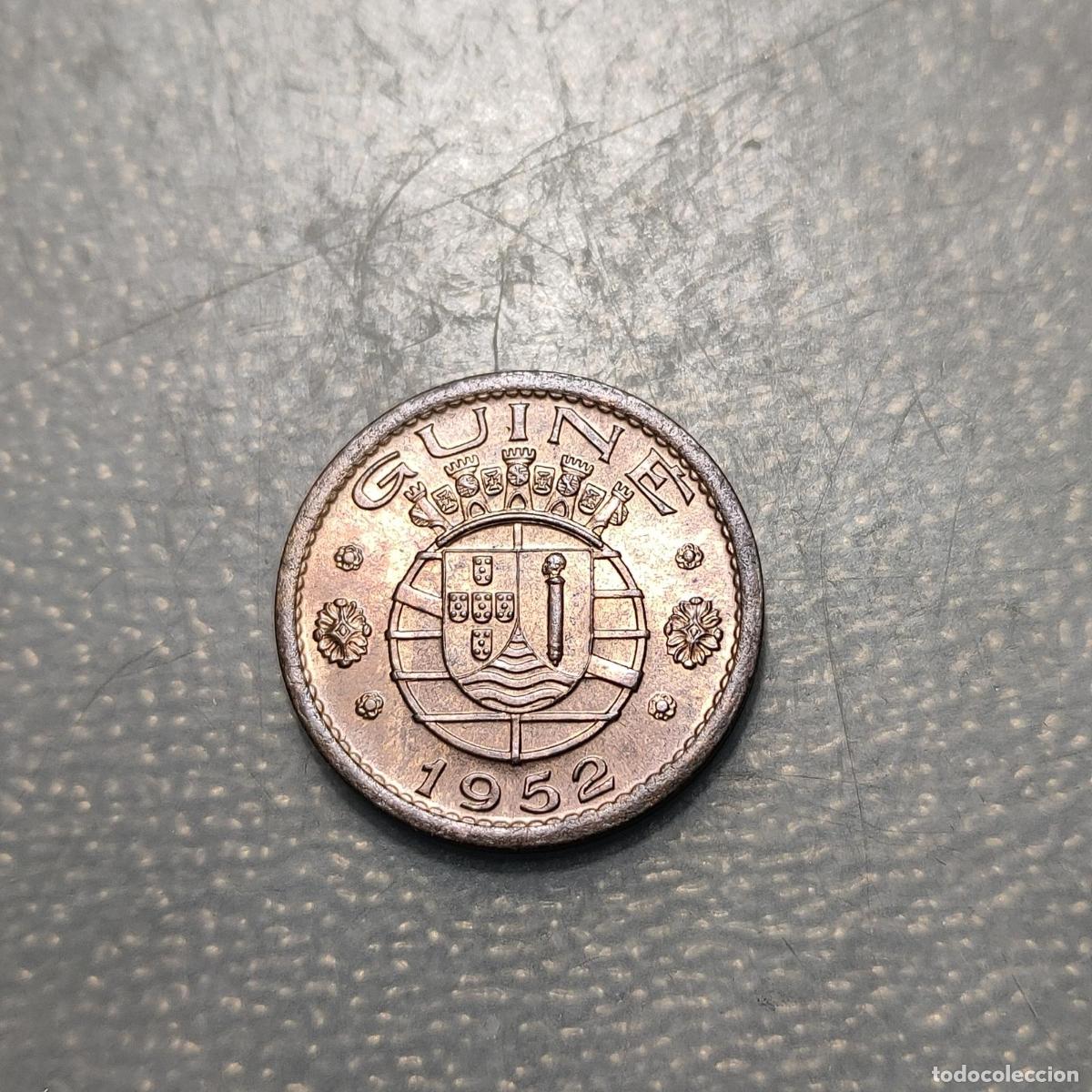 Moedas antigas de &Aacute;frica: GUINEA BISSAU 50 CENTAVOS 1952 KM 8 SC UNC