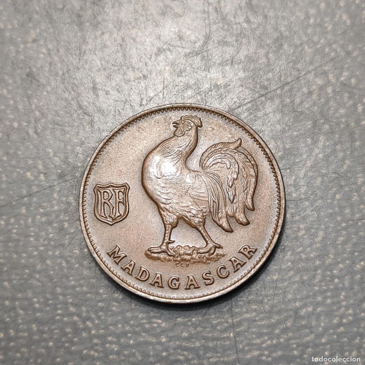Moedas antigas de &Aacute;frica: MADAGASCAR 1 FRANC 1943 MBC