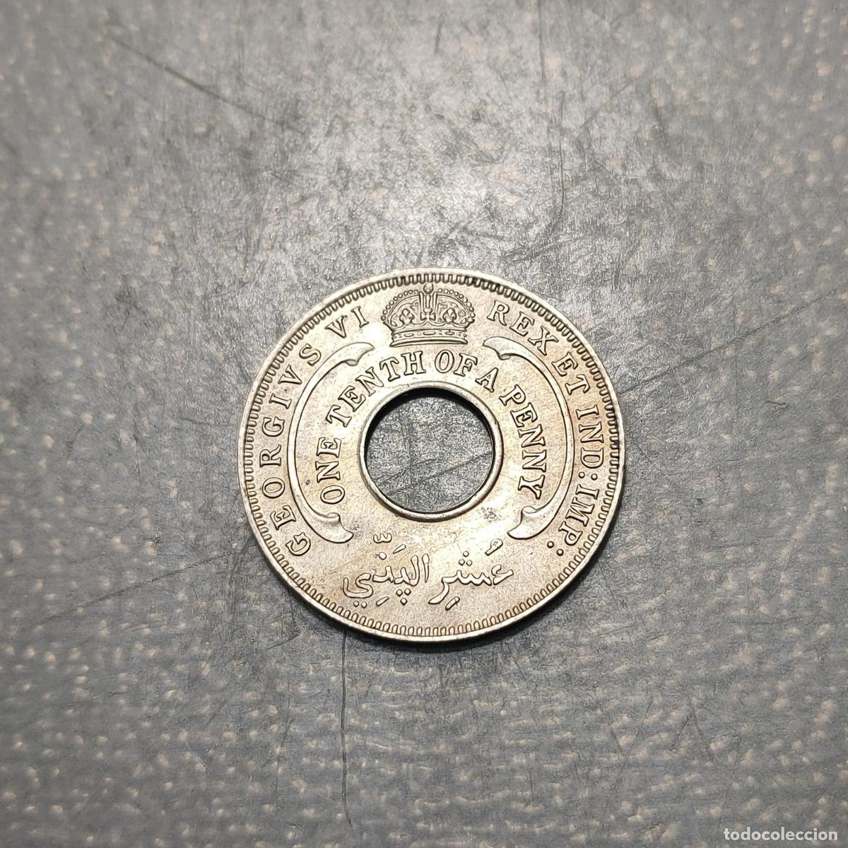 Monedas antiguas de &Aacute;frica: BRITISH WEST AFRICA GEORGE VI 1/10 PENNY 1939 KM 20 EBC+/SC-