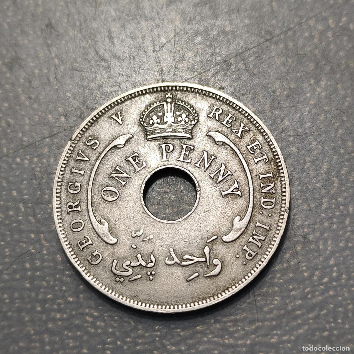 Monedas antiguas de &Aacute;frica: BRITISH WEST AFRICA GEORGE V 1 PENNY 1933 KM 9 MBC