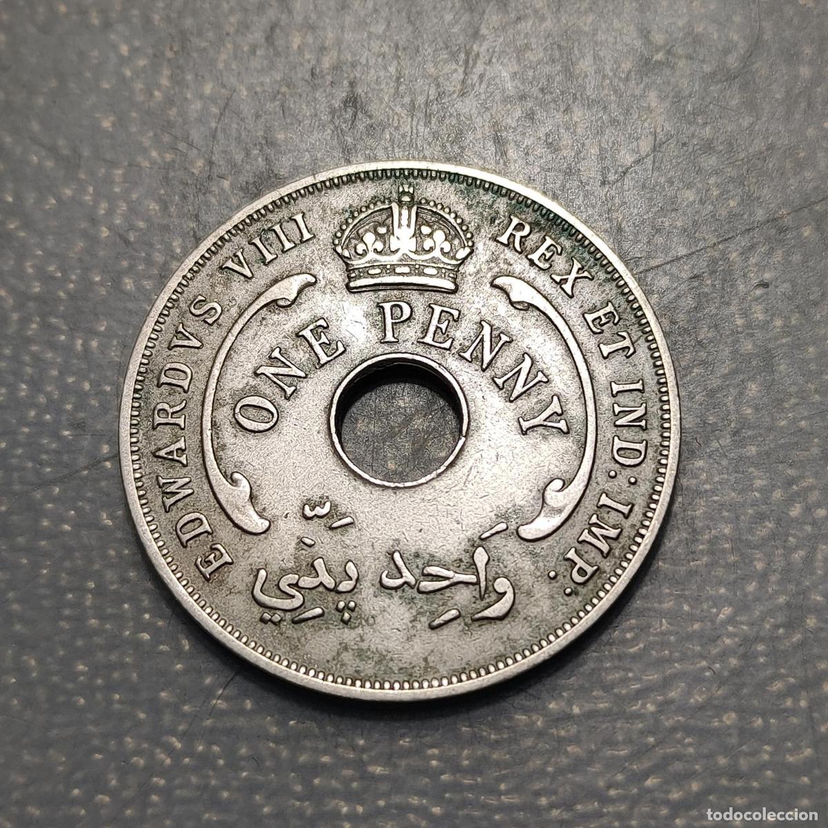 Monedas antiguas de &Aacute;frica: BRITISH WEST AFRICA EDWARD VIII 1 PENNY 1936 KM 16 MBC