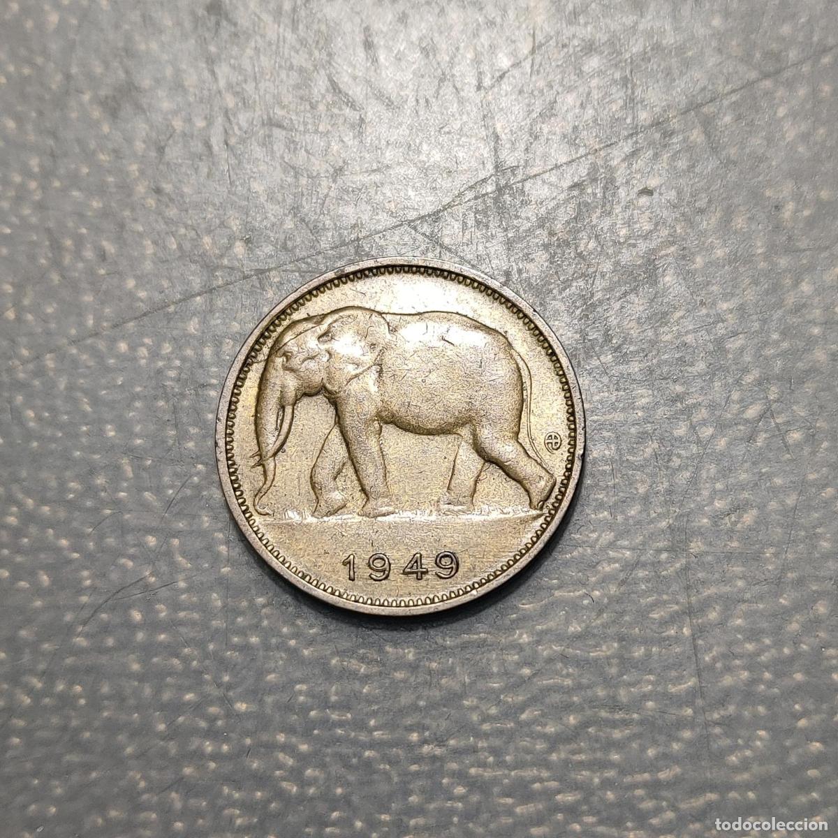 Monedas antiguas de &Aacute;frica: CONGO BELGA BELGIAN CONGO 1 FRANCO 1 FRANC 1949 MBC+