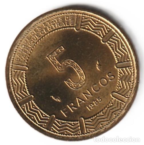 Monedas antiguas de &Aacute;frica: Guinea Ecuatorial 5 francos 1985 KM# 62