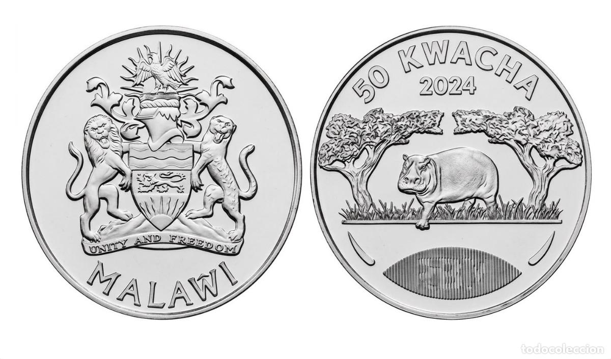 Monedas antiguas de &Aacute;frica: Malawi 50 Kwacha 2024 (2026) Km Nuevo Sc Unc