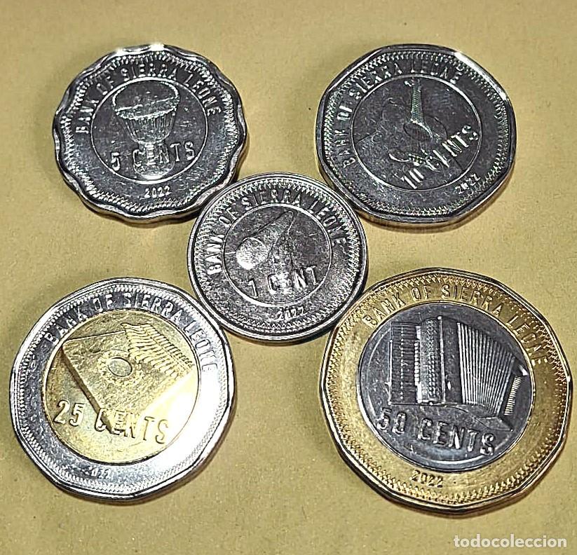 Monedas antiguas de &Aacute;frica: Sierra Leona, Set de 5 monedas: 1, 5, 10, 25 y50 Cent, &rdquo;Fauna&rdquo;./ SC.