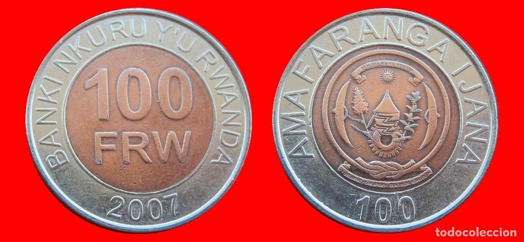 Monedas antiguas de &Aacute;frica: 100 FRANCOS 2007 RWANDA RUANDA-153579