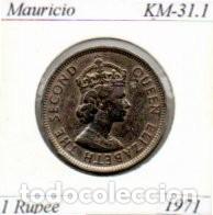 Monedas antiguas de &Aacute;frica: MAURICIO 1971, 1 RUPEE, KM-35.1, MBC