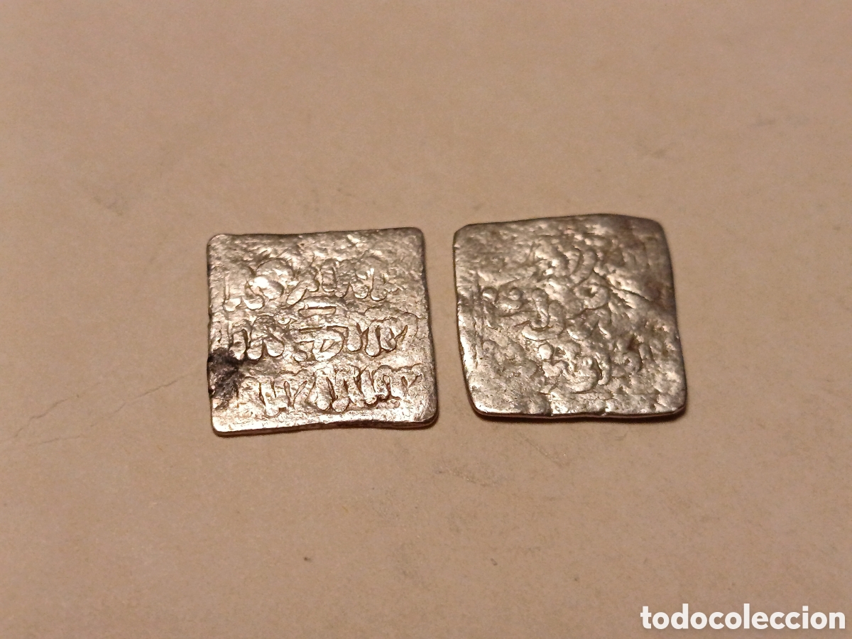Monedas antiguas de &Aacute;frica: X 2 MONEDAS ANTIGUAS DE PLATA ARABES, DIRHAM, A IDENTIFICAR