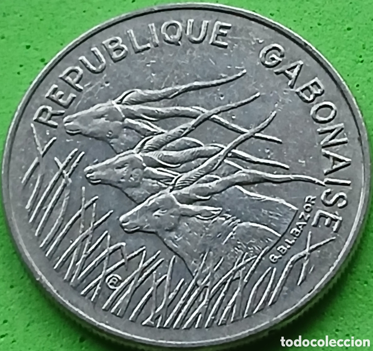 Monedas antiguas de &Aacute;frica: Gab&oacute;n 100 francos 1978 km#13 ESCASA!!