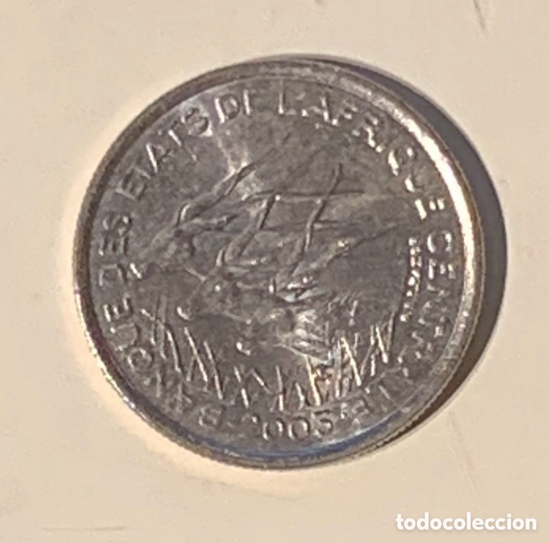 Monedas antiguas de &Aacute;frica: Moneda. Banque des Etats de l&rsquo;Afrique Centrale. GBL BAZOR. 50 Francs. 2003.
