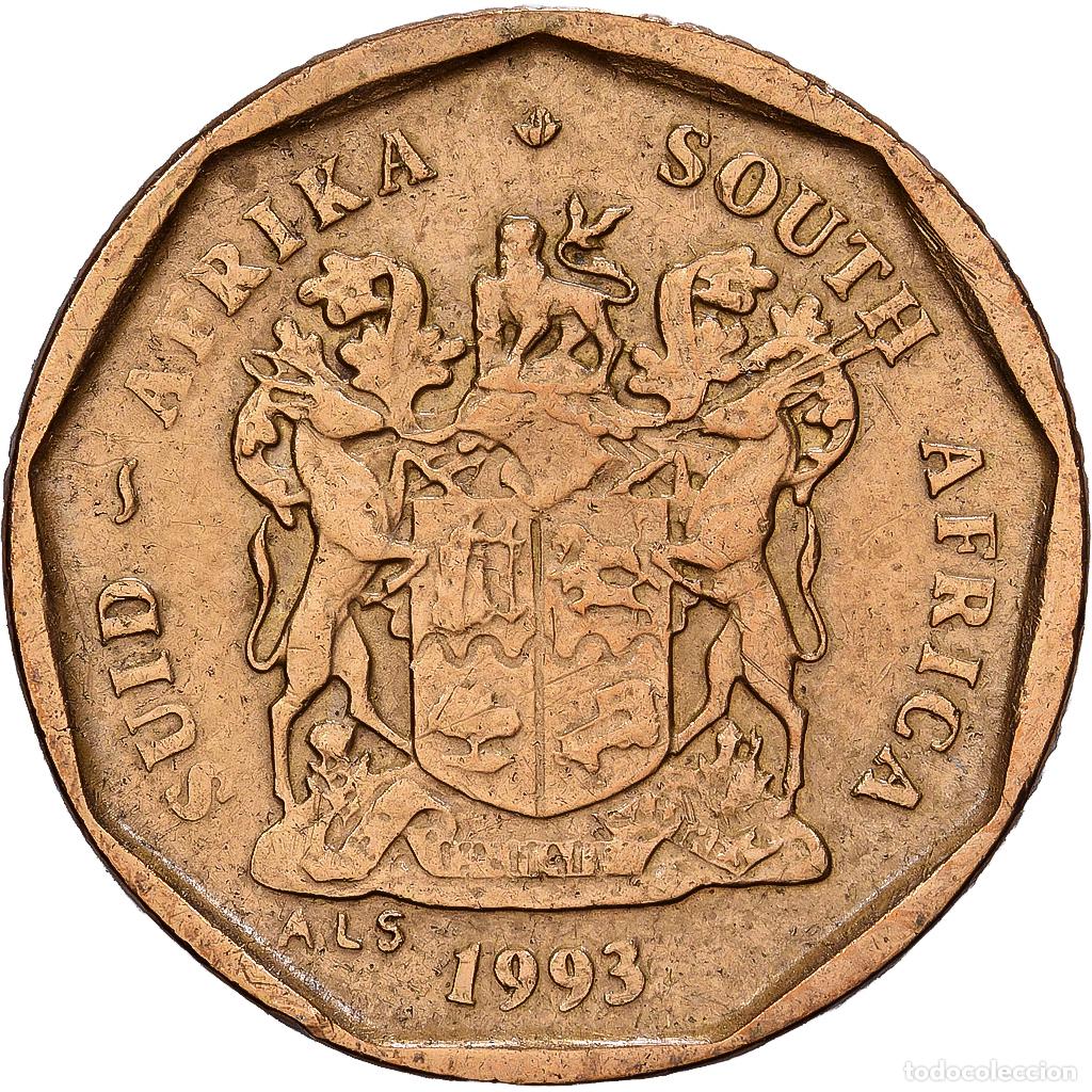 Monedas antiguas de &Aacute;frica: [#1224755] Sud&aacute;frica, 10 Cents, 1993, Bronce chapado en acero, MBC+, KM:135