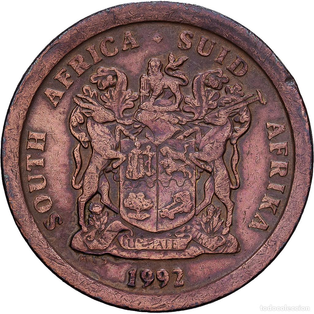 Monedas antiguas de &Aacute;frica: [#1224759] Sud&aacute;frica, 5 Cents, 1992, Cobre chapado en acero, MBC, KM:134