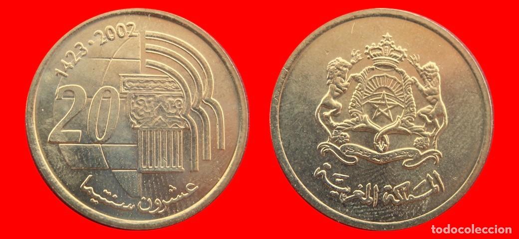 Moedas antigas de &Aacute;frica: 20 SANTIMAT 2002 SIN CIRCULAR MARRUECOS-5069SC