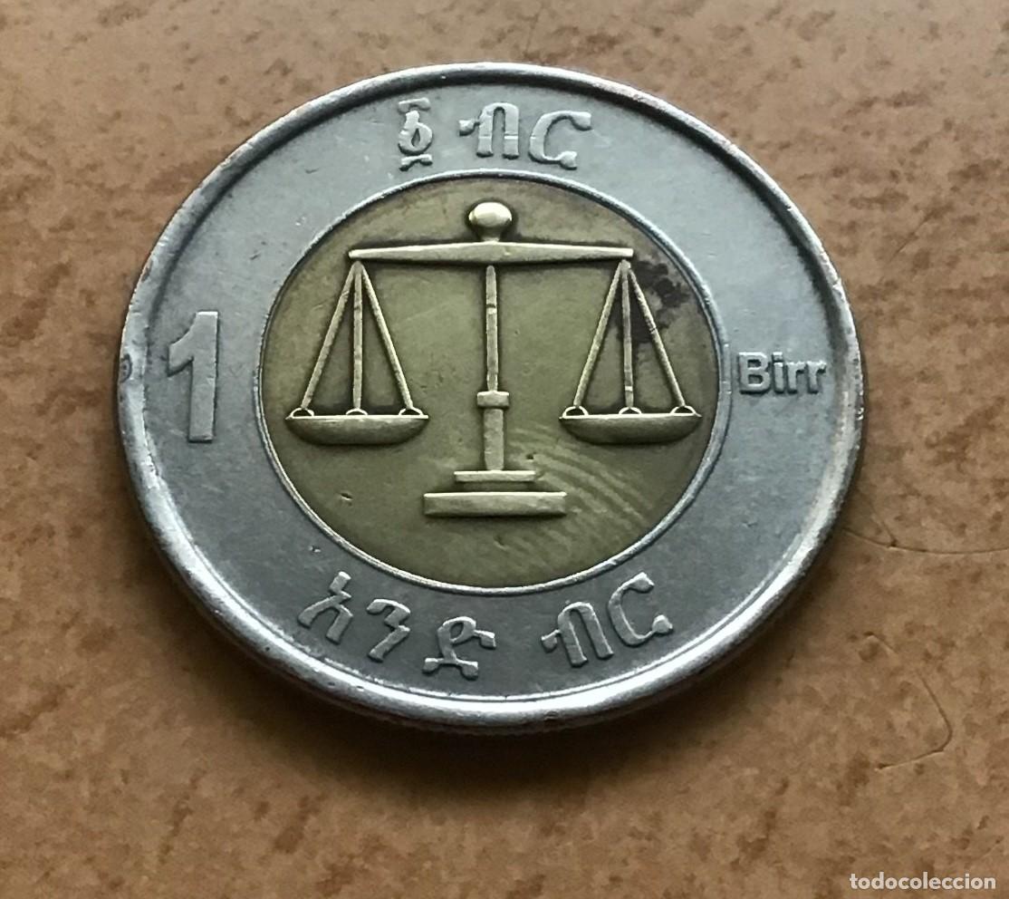 Monedas antiguas de &Aacute;frica: 1 birr de Etiop&iacute;a. A&ntilde;o 2010