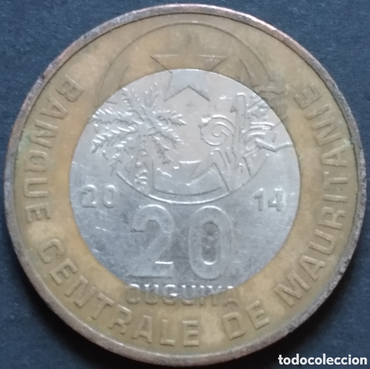 Monedas antiguas de &Aacute;frica: MONEDA - MAURITANIA 20 UGUIYA 2014